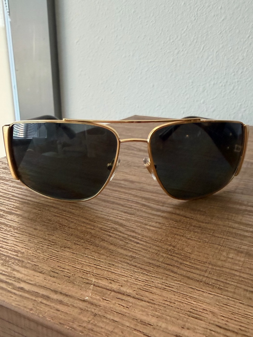 Versace Black and Gold Sunglasses+Case